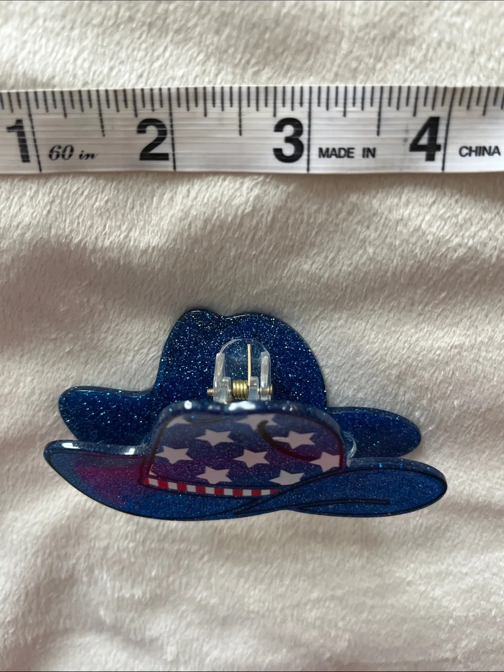 Blue Stars Cowboy Hat Kids Hair Clip